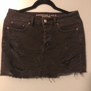 American Eagle size 8 black denim skirt